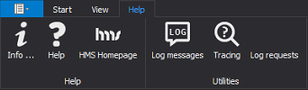 CaptureBox Help-Menüleiste