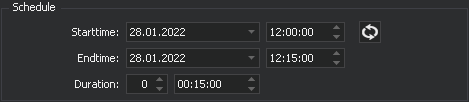 Ingest job properties Schedule