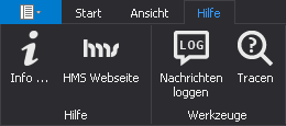 Capturebox Help-Menüleiste