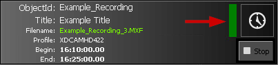 Scheduled Record Status grün