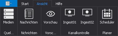 Capturebox View-Menüleiste