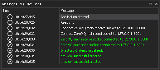 Messages window
